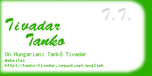 tivadar tanko business card