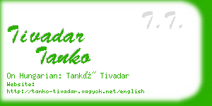 tivadar tanko business card